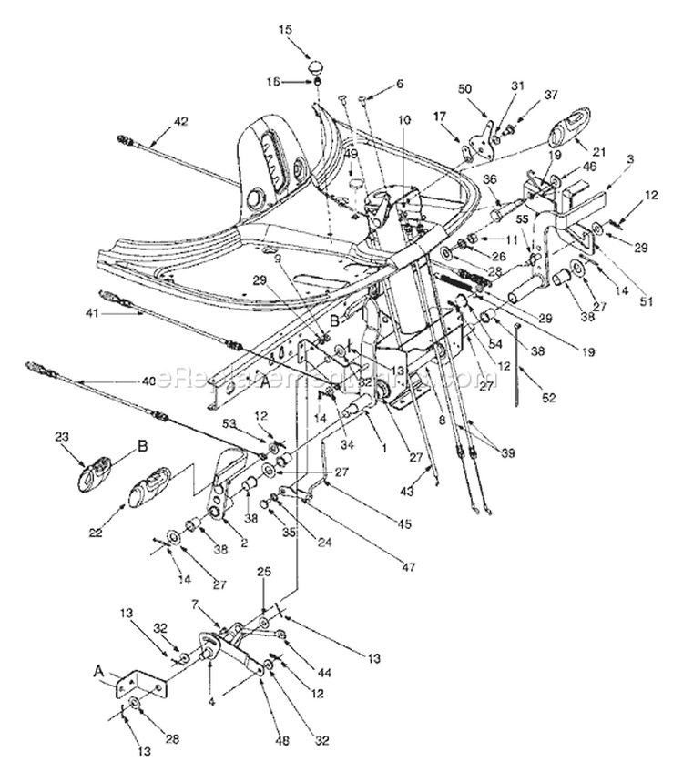 Page J Diagram and Parts List for 13A-325-402 2001 Yard Man Lawn Tractor